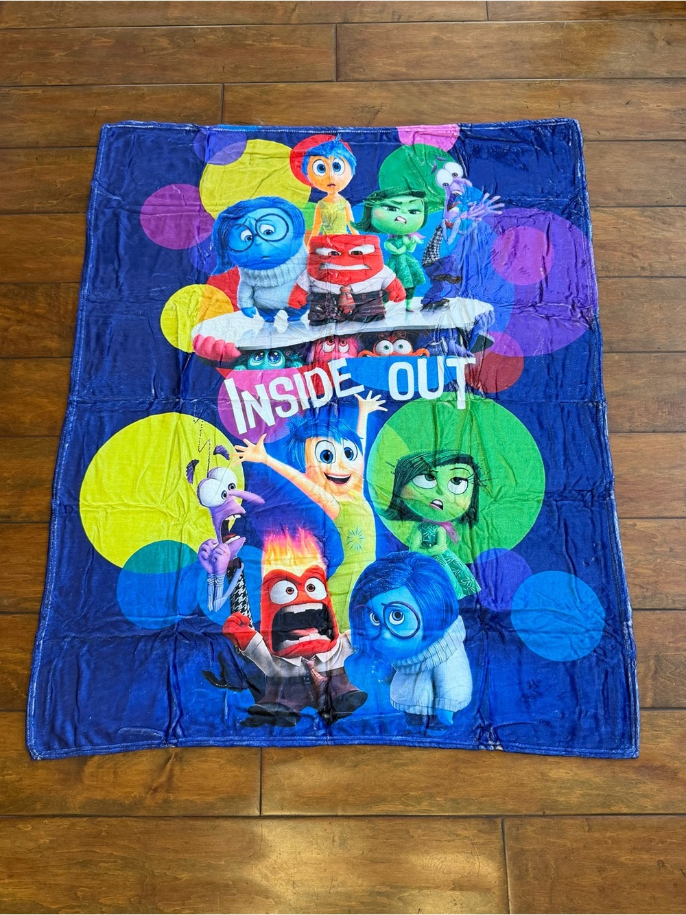 Inside Out Plush Throw Blanket - Colorful Character Design
